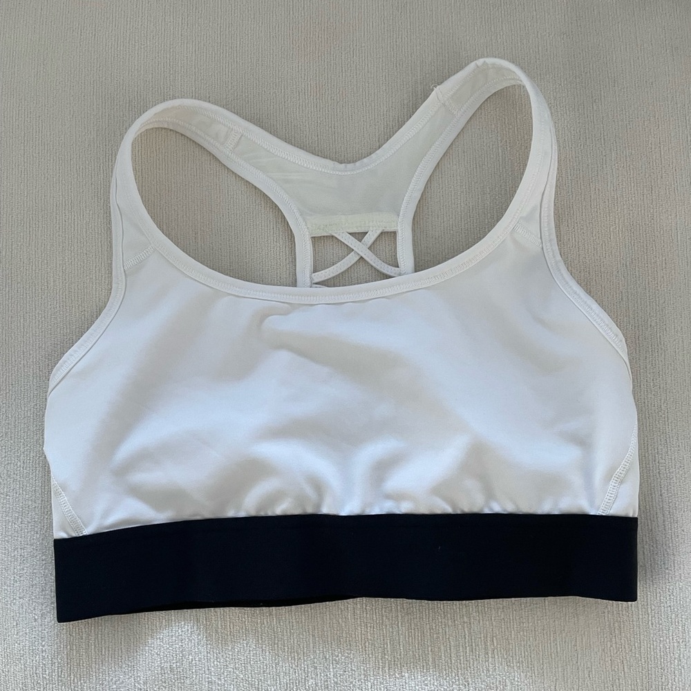 Victoria's Secret White and Black Sports Bra